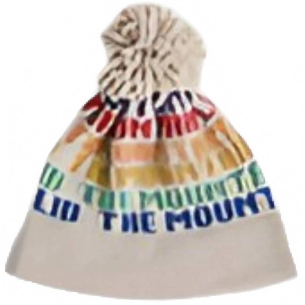 NEW THE MOUNTAIN LID unisex oh word cashmere beanie in ivory